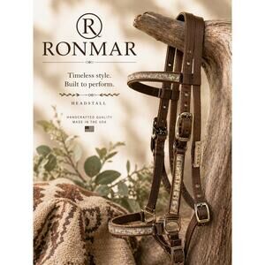 Full Horse Brown Nylon Headstall Halter Combo